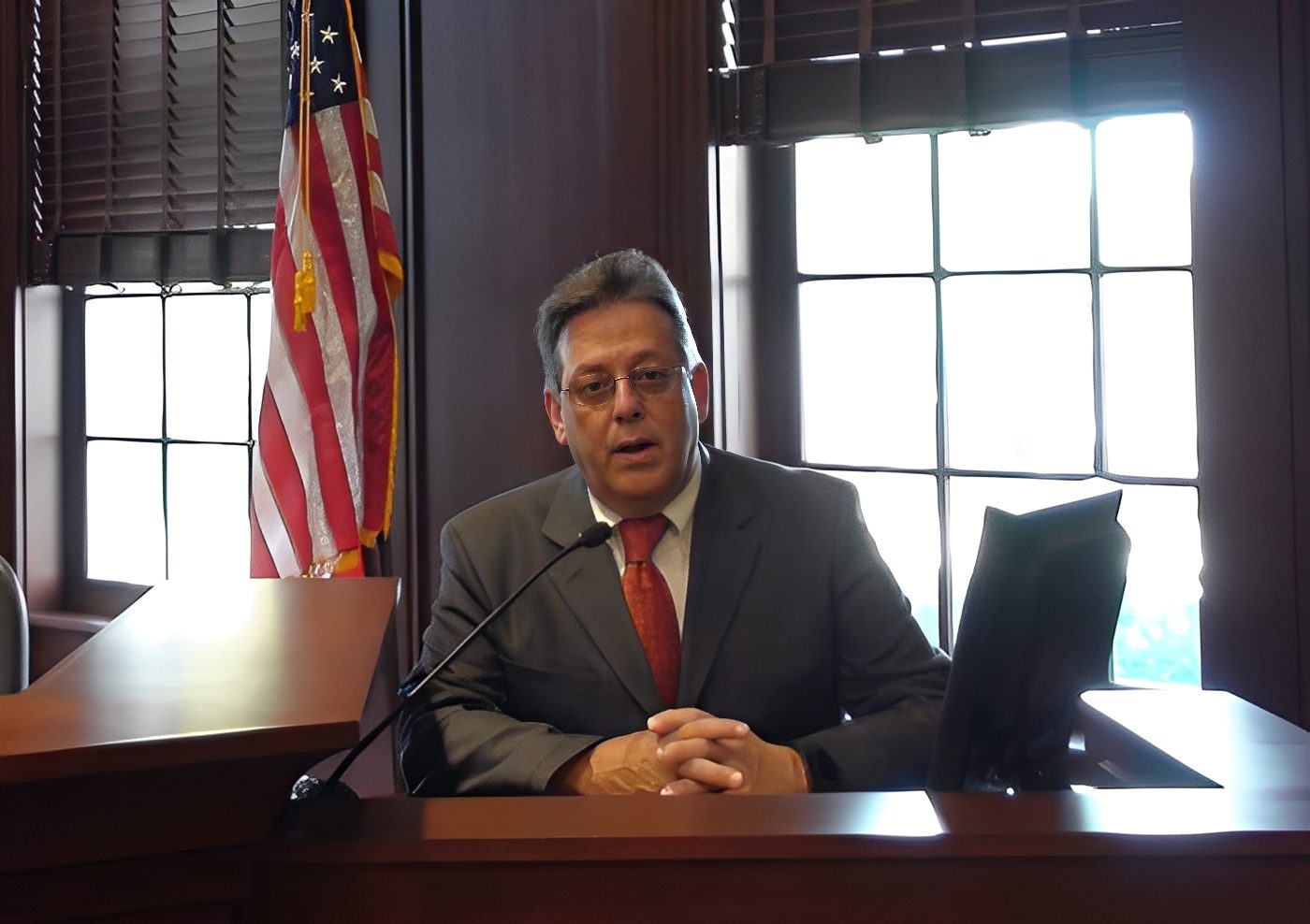 Person speaking at a podium